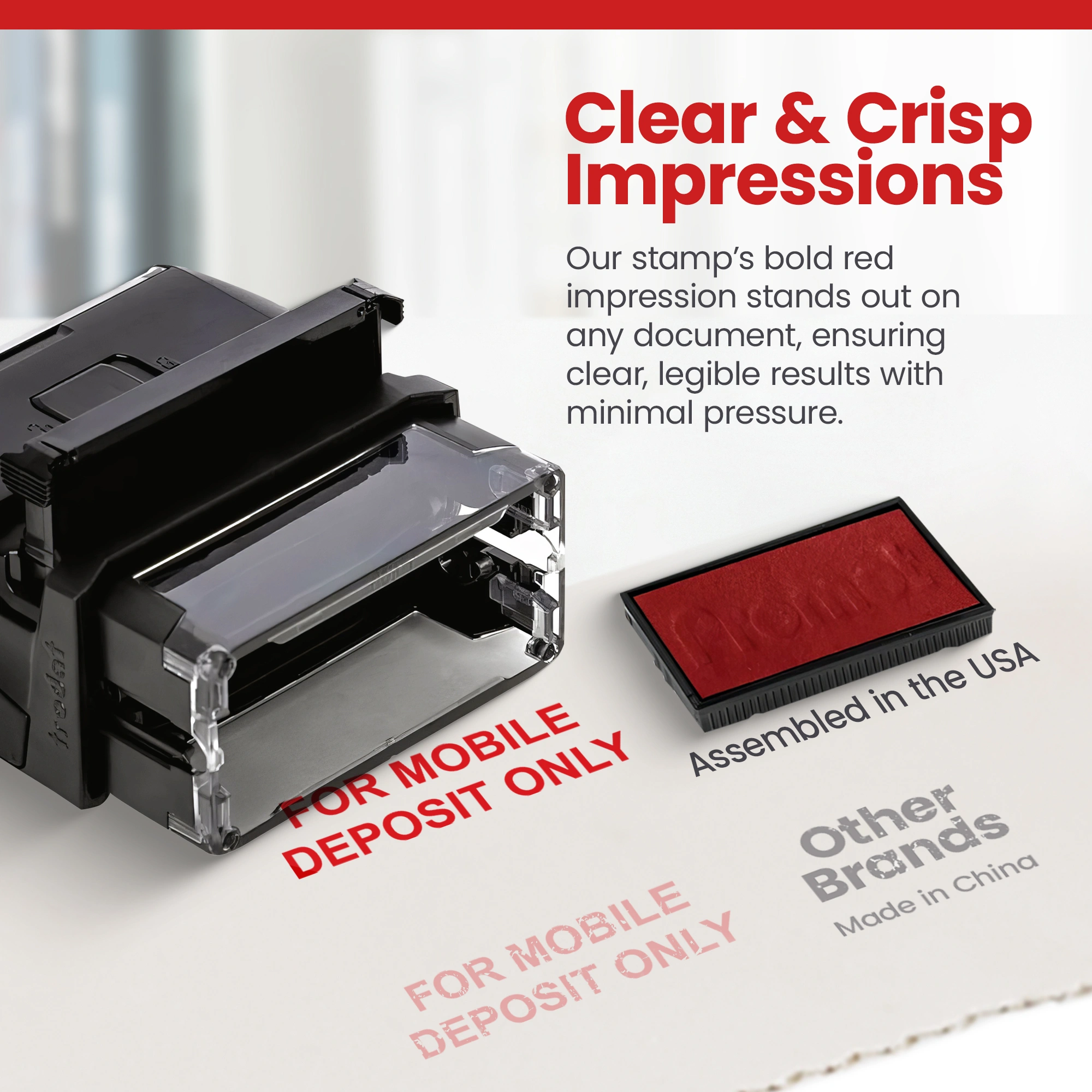 For Mobile Deposit Only Stamp